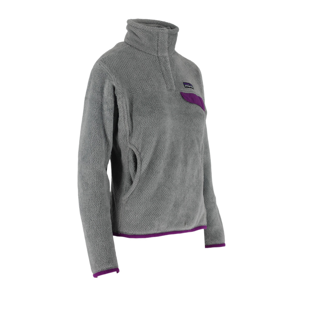 Patagonia Snap-T Pile Fleece Pullover Women's S Grey Teddy Fleece