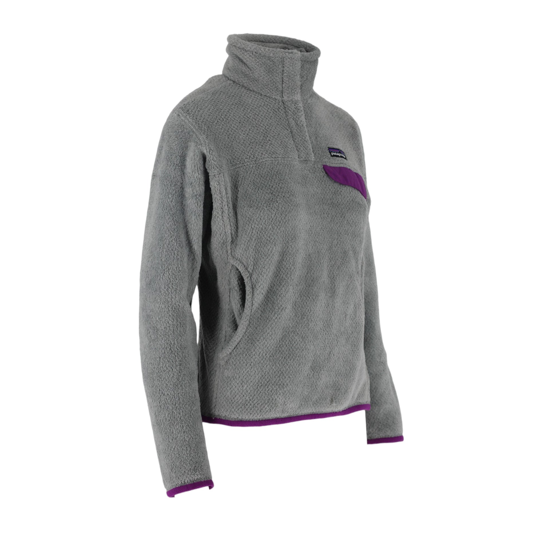 Patagonia Snap-T Pile Fleece Pullover Women's S Grey Teddy Fleece