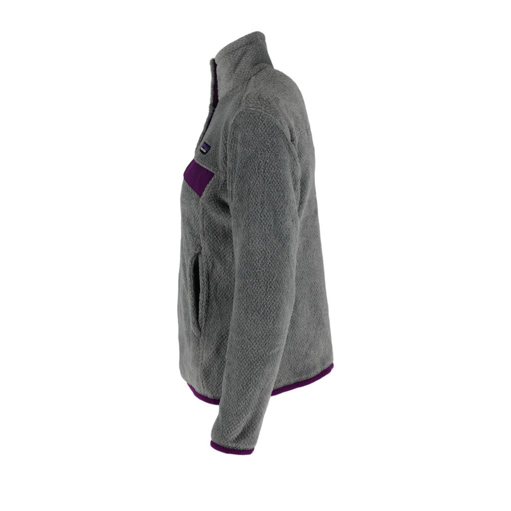 Patagonia Snap-T Pile Fleece Pullover Women's S Grey Teddy Fleece