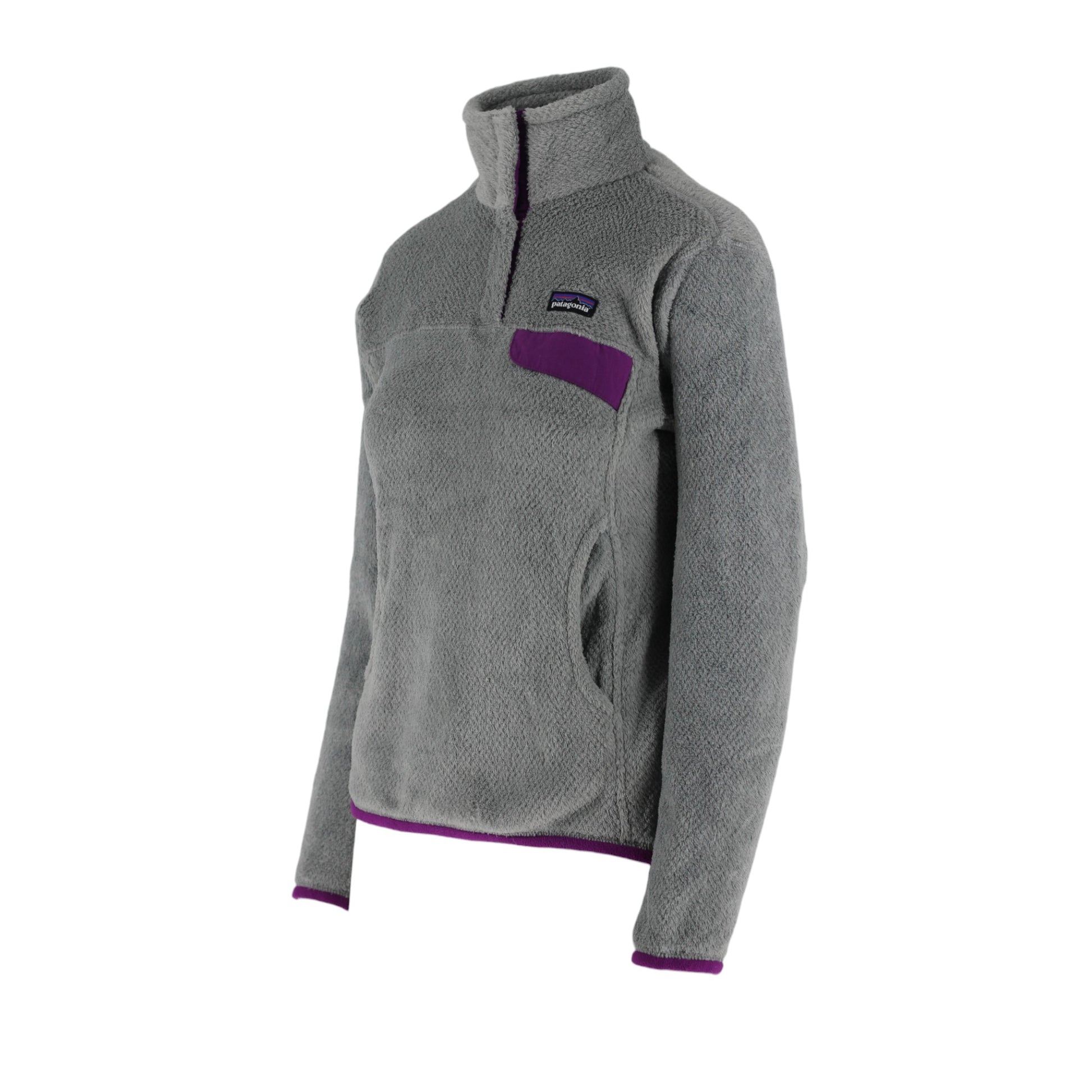 Patagonia Snap-T Pile Fleece Pullover Women's S Grey Teddy Fleece