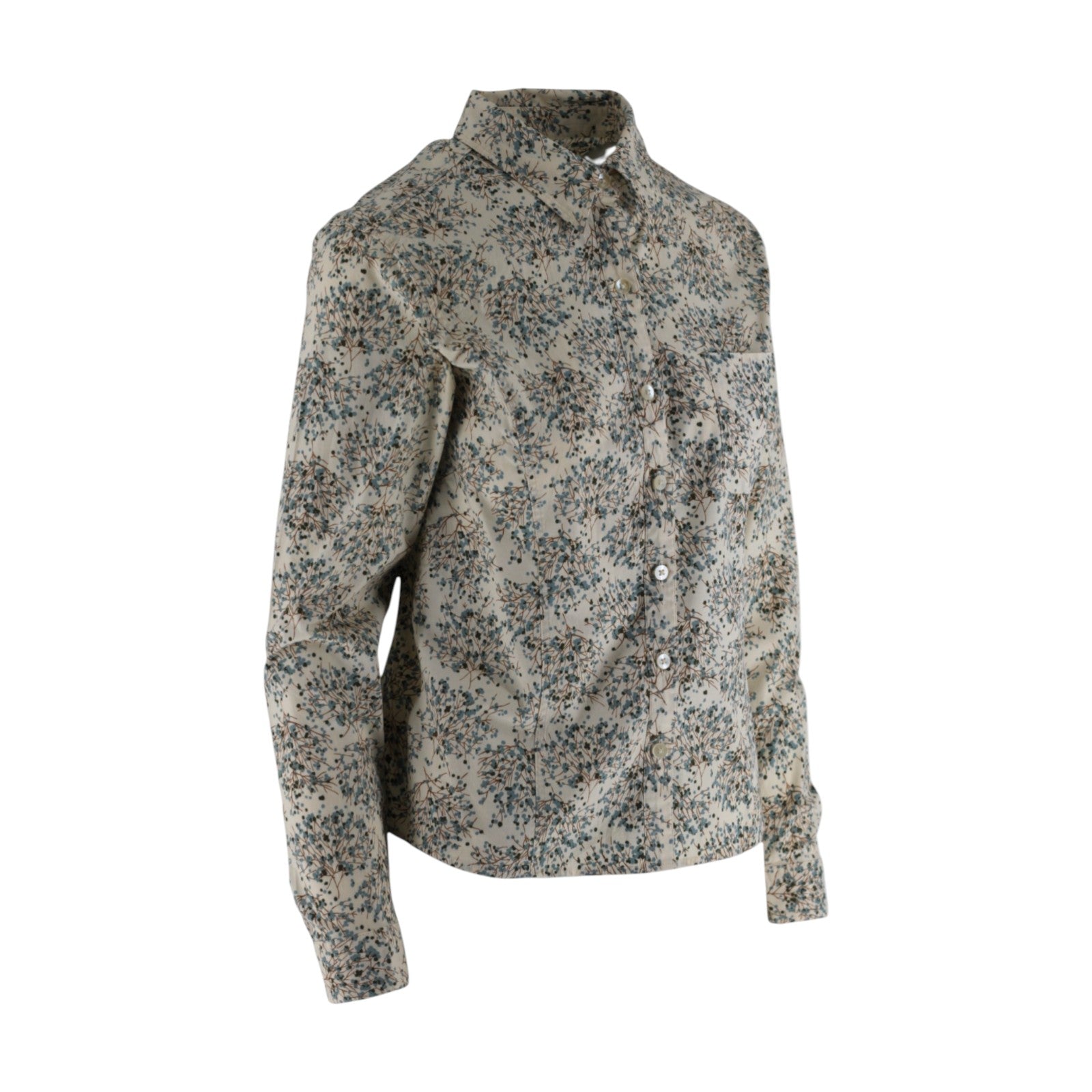 Women’s Patagonia Size 6 Long-Sleeved Organic Cotton Floral Shirt