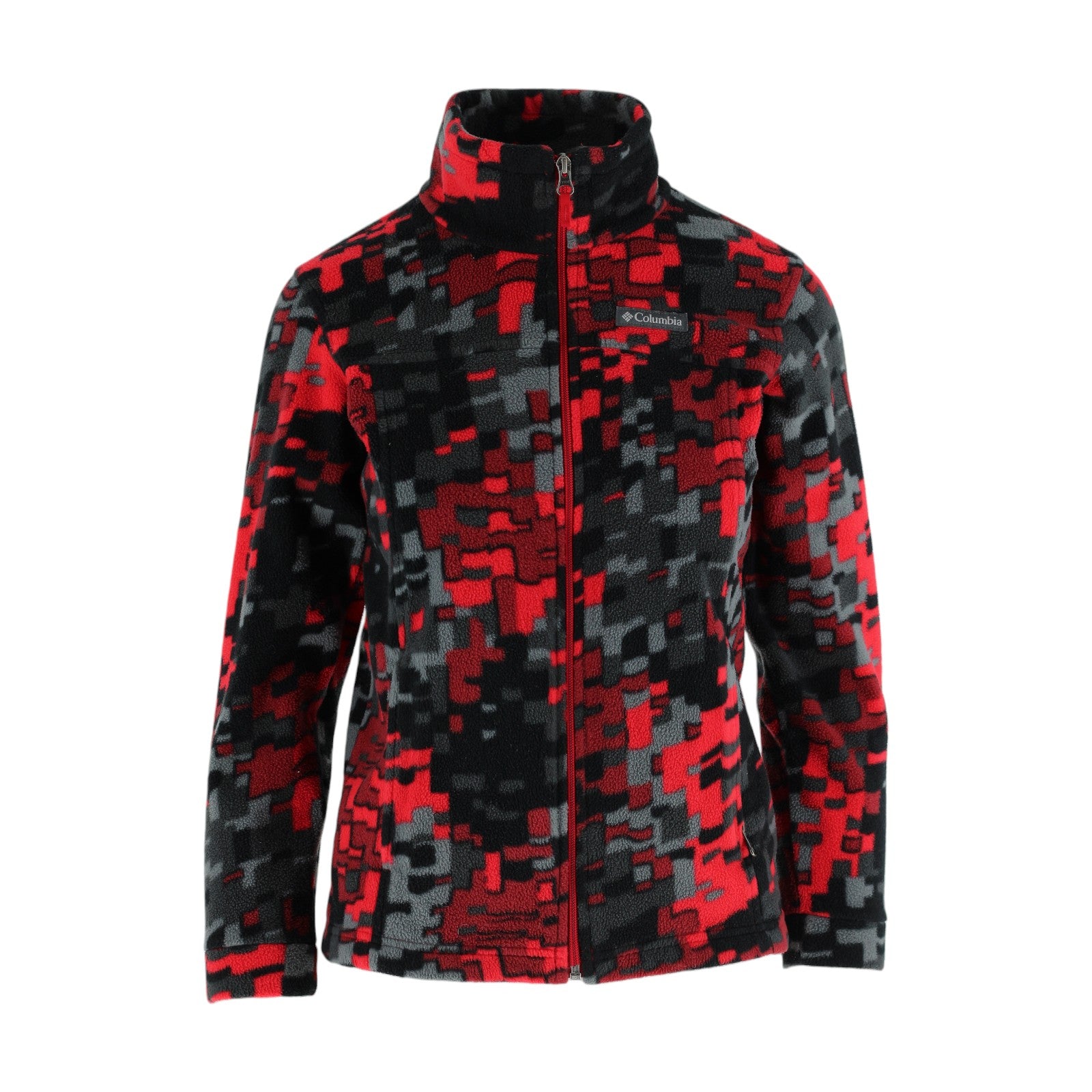 Columbia Jigsaw Print Full Zip Fleece Jacket Boys M 10-12 Years