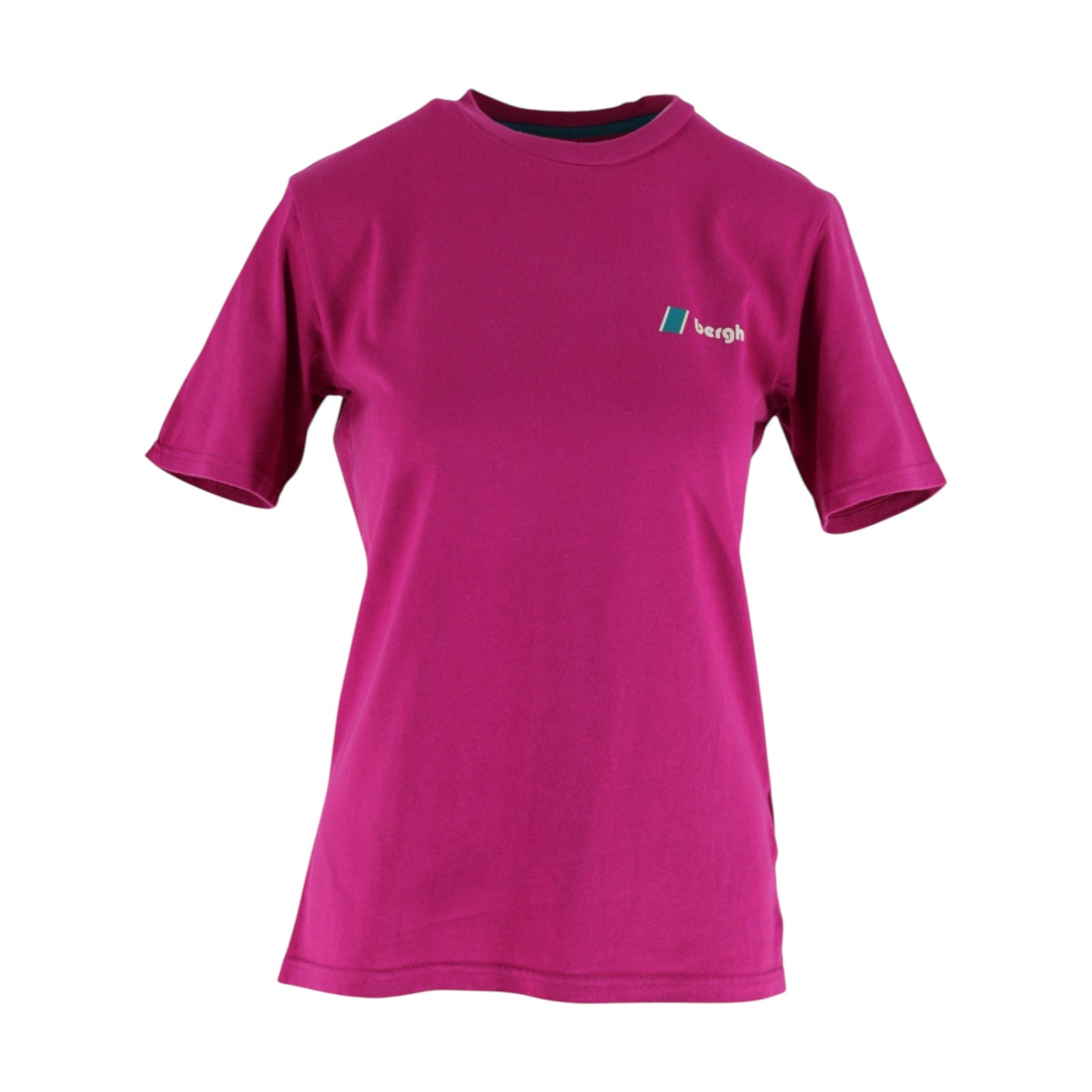 Pink t-shirt with a logo on a white background