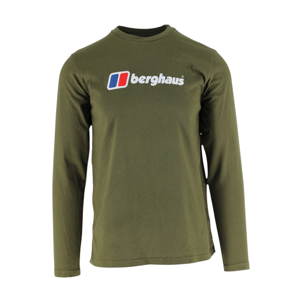 Green long-sleeve shirt with Berghaus logo on a white background
