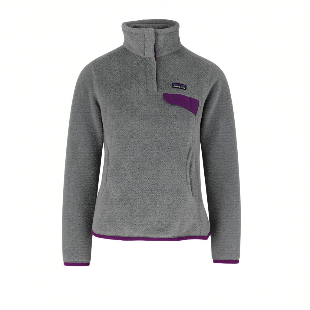 Patagonia Snap-T Pile Fleece Pullover Women's S Grey Teddy Fleece