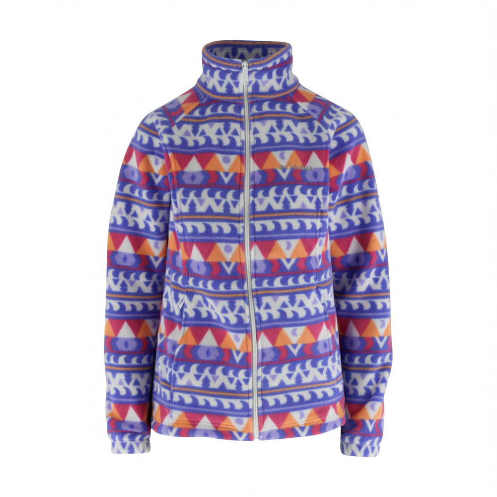 Full Zip Aztec Print Fleece Jacket