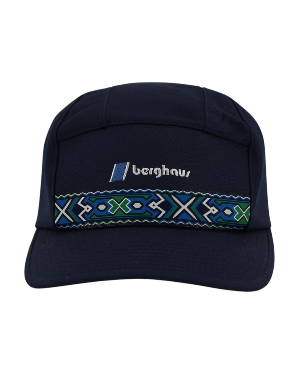 Berghaus 5 Panel Cap Unisex Blue Patterned Cotton Hat Outdoor Cap
