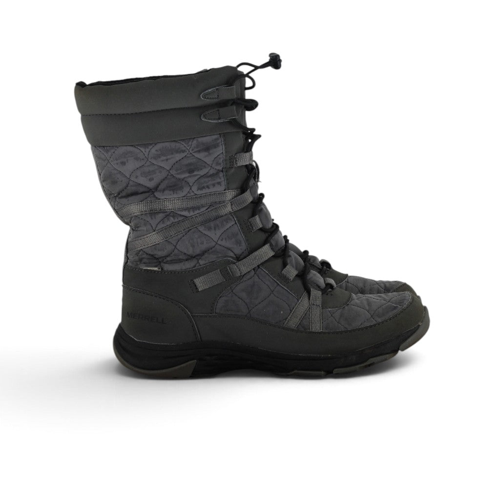 Merrell Winter Boots Women’s UK 4.5 Grey Quilted Insulated Outdoor J99142
